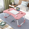 Mesa para Notebook Dobrável com Porta Copos Rosa - 60cm
