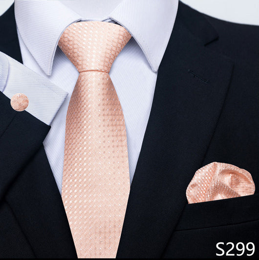 Conjunto Completo de Accesorios Ejecutivos: Corbata, Pañuelo y Gemelos Formales - Image 42