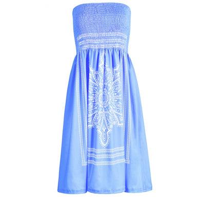 Vestido Estampado sin Mangas Tipo Bandeau - Image 5