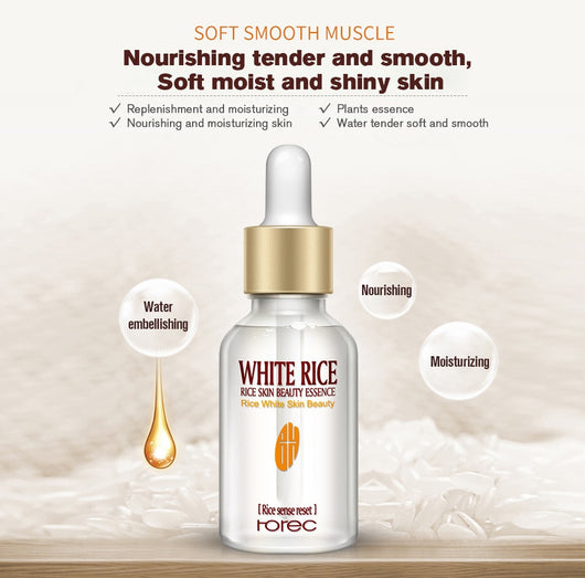 Suero Blanqueador de Arroz Blanco HOREC - Crema Hidratante Antiarrugas 15ml - Image 3