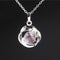Natural Crystal Pequeño Flower Pendant Necklace Amethyst