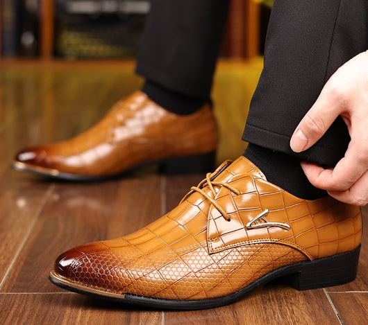 Zapatos de Cuero Formal Punta Fina Talla Grande - Calzado Ejecutivo Premium para Hombre - Image 4