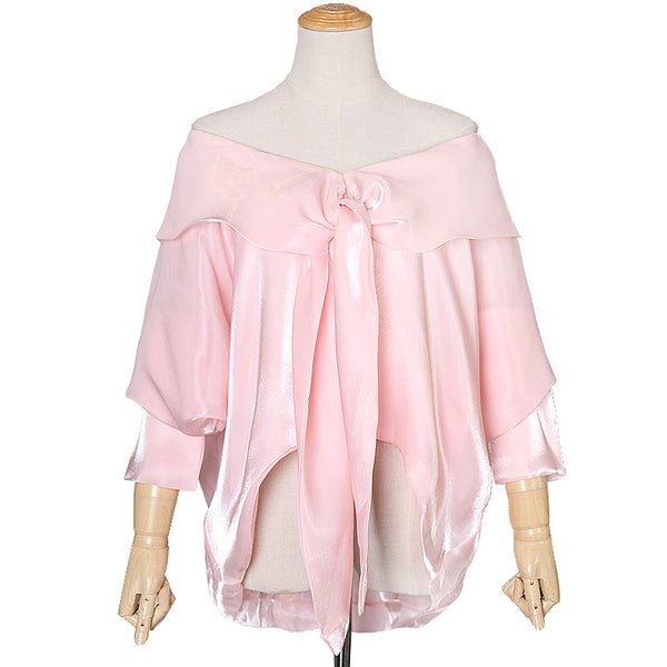 Blusa Elegante Hombro Descubierto Slim Fit Versátil para Mujer