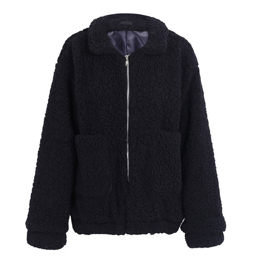 Abrigo Oversized de Lana Sintética Esponjosa - Invierno Cálido para Mujer - Image 9