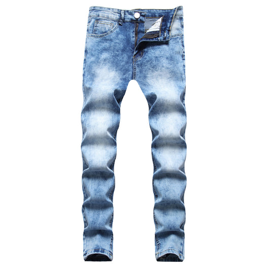 Jeans Slim Ajustados con Desgarre Estilo Europeo para Hombre - Image 12