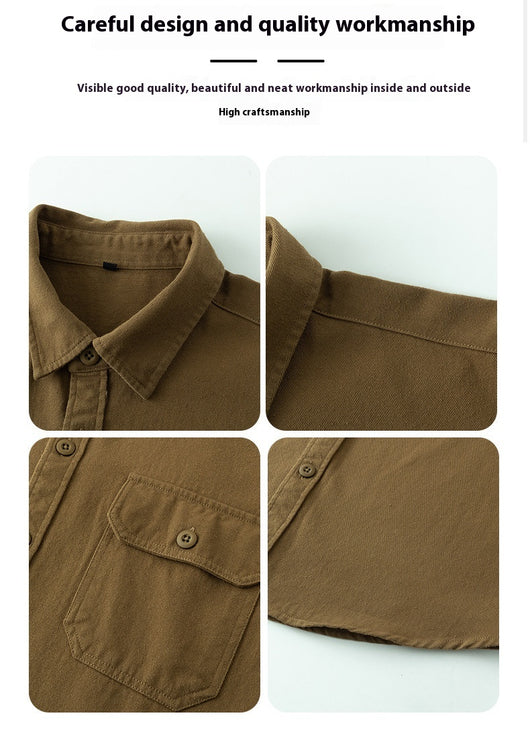 Camisa Oxford Estilo Hong Kong con Bolsillos Dobles - Corte Holgado Casual para Hombre - Image 27