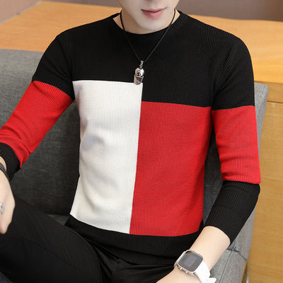 Suéter Tejido Cuello Redondo Estilo Coreano para Hombre - Image 18