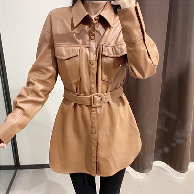 Chaqueta de Cuero para Mujer Versátil y Elegante - Image 5