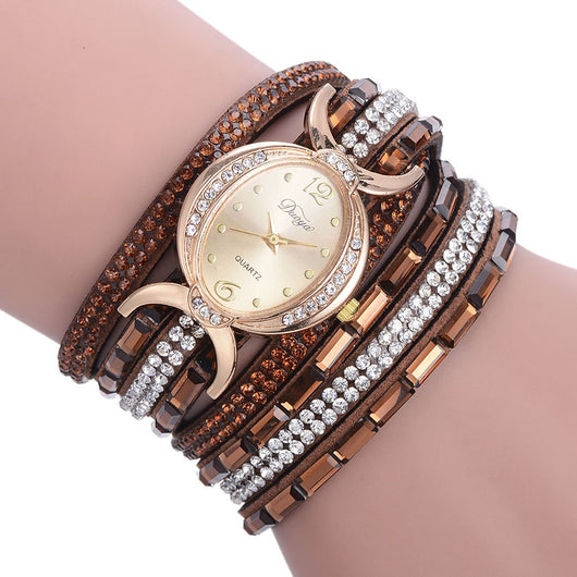 Reloj de Pulsera para Mujer con Brillantes - Elegancia Casual - Image 5