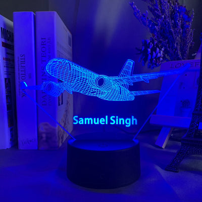 Lámpara 3D Holográfica Avión Personalizada - Luz Nocturna LED para Niños - Image 44
