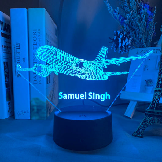 Lámpara 3D Holográfica Avión Personalizada - Luz Nocturna LED para Niños - Image 46