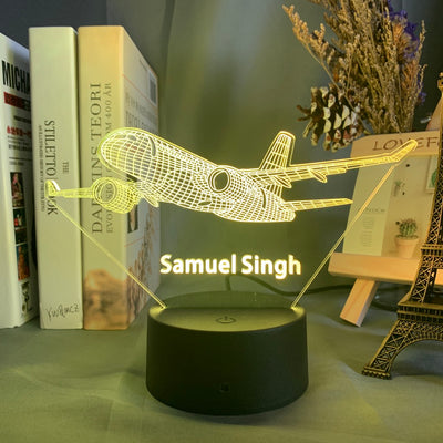 Lámpara 3D Holográfica Avión Personalizada - Luz Nocturna LED para Niños - Image 47
