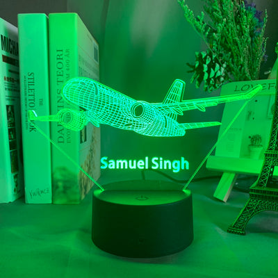 Lámpara 3D Holográfica Avión Personalizada - Luz Nocturna LED para Niños - Image 50