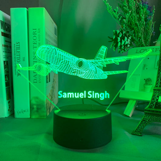 Lámpara 3D Holográfica Avión Personalizada - Luz Nocturna LED para Niños - Image 50