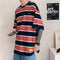 Camiseta Hombre Rayas Manga Corta Ajuste Holgado
