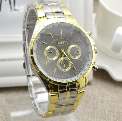 Reloj de Pulsera para Hombre Acero Inoxidable Esfera Grande Cuarzo Tres Ojos - Image 3