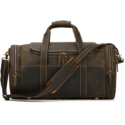 Bolsa Mensajera de Cuero Genuino Estilo Retro con Gran Capacidad para Hombre - Image 39
