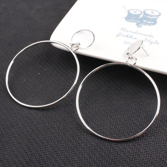 Aretes de Aro Grandes Estilo Minimalista Coreano - Image 2