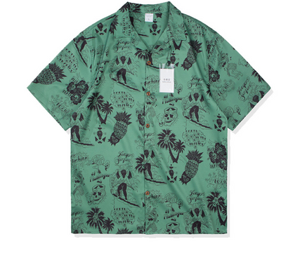 Camisa Suelta Hombre Estampado Esmaltado Abstracto Vintage