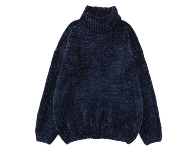 Suéter Chenilla Oversized con Capucha - Estilo Coreano para Otoño e Invierno - Image 8