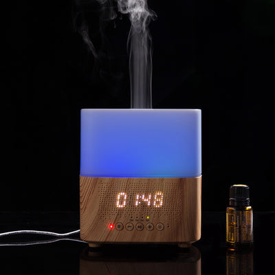 Reloj Despertador con Altavoz Bluetooth y Difusor de Aromas