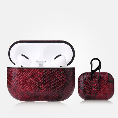 Funda de Cuero Premium para Auriculares Bluetooth Compatible con Apple