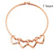 piercing curved peach heart bracelet Rose Gold 7 heart