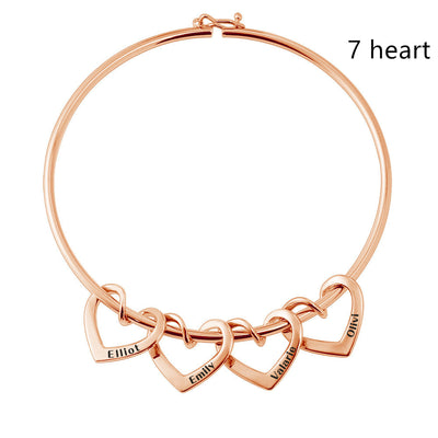 Pulsera Curved Peach Heart con Piercing - Image 19