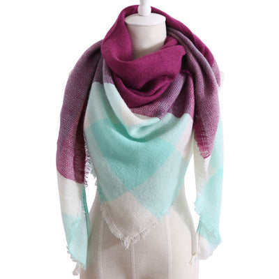 Bufanda Larga con Triángulos para Mujer - Chal Otoño Invierno - Image 3