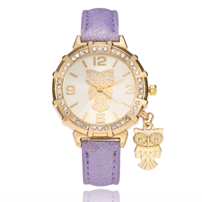Reloj de Pulsera Mujer Búho Fashion Correa Cuero Cuarzo Estudiante - Image 10