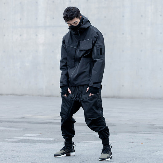 Sudadera con Capucha y Cierre Diagonal Charge