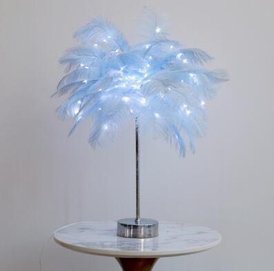 Lámpara de Escritorio Nórdica con Plumas - Luz Decorativa Moderna para Dormitorio - Image 7