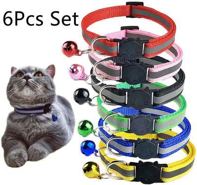 Collar Reflectante para Gatos con Campana y Diseño Colorido - Image 15