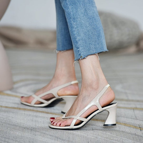 Sandalias de Mujer con Tacón Grueso y Plataforma