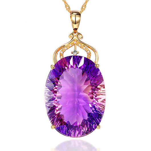 Cadena de Suéter con Colgante de Amatista - Image 4