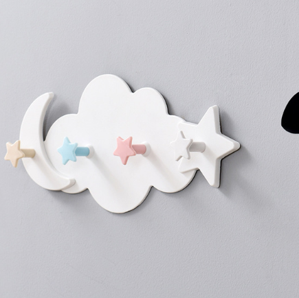 Perchero de Pared Decorativo Estrellas, Lunas y Nubes sin Clavo - Image 6