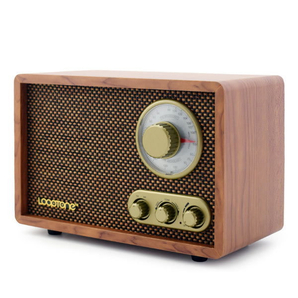 Radio Bluetooth Retro de Madera con Diseño Vintage