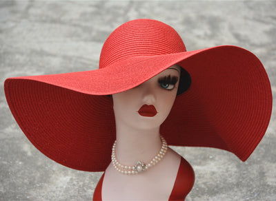 Sombrero de Paja Oversized Estilo Hepburn 18cm - Protección y Elegancia - Image 5