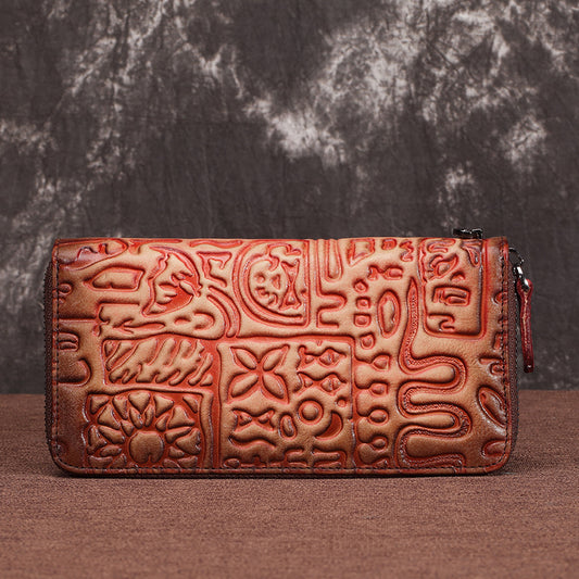 Cartera Clutch Oracle de Cuero Vintage para Mujer - Image 2