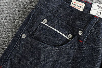 Jeans Retro Americanos de Algodón y Bambú 14oz para Hombre - Image 8