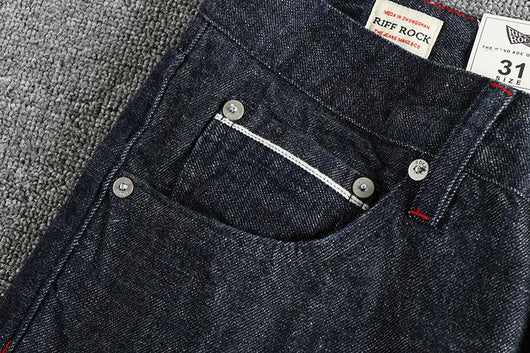 Jeans Retro Americanos de Algodón y Bambú 14oz para Hombre - Image 8
