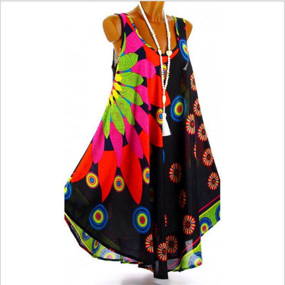 Vestido Suelto sin Mangas con Dobladillo Irregular - Image 6