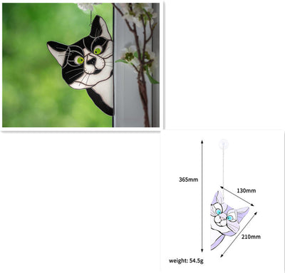Adorno de Gato en Vitral para Ventana - Image 18