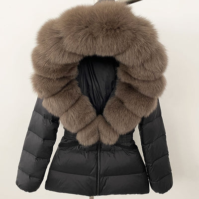 Chaqueta Acolchada Corta Ajustada para Mujer con Forro de Piel - Image 39