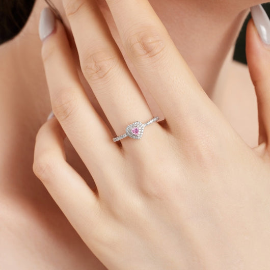 Anillo de Plata 925 Corazón Fresa con Alas y Resina para Mujer - Image 14