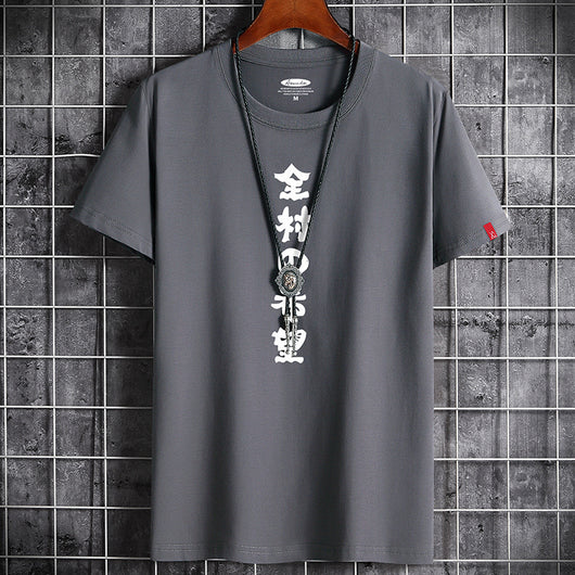 Camisa Estampada de Algodón con Tendencia Xie para Hombre - Manga Corta Verano - Image 4