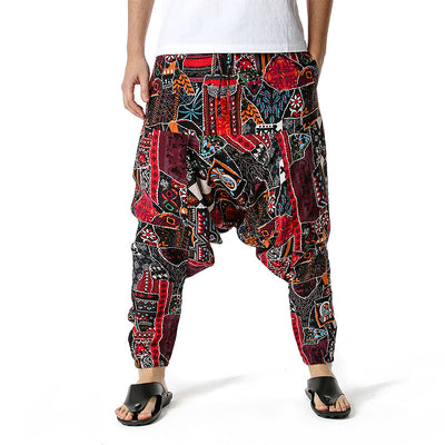 Pantalones Harem Bohemios de Algodón para Yoga y Relajación - Image 5