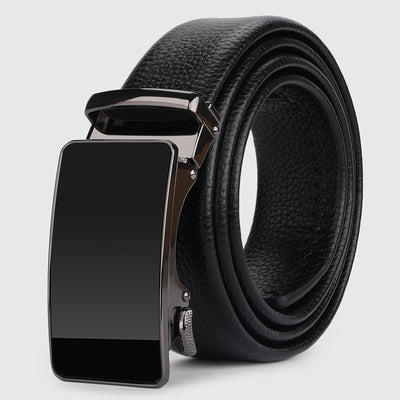 Cinturón de Cuero Genuino con Hebilla Automática para Hombre Ejecutivo