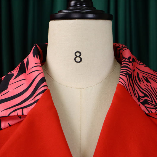 Vestido Elegante Patchwork Thunle con Cuello Tipo Traje - Image 9