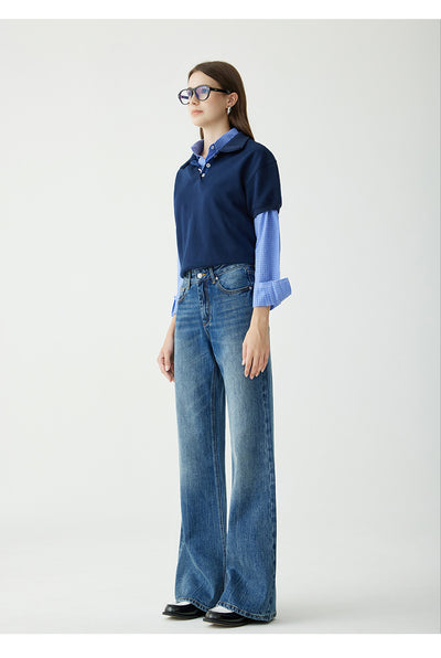 Jeans Rectos Cintura Alta Mujer Otoño Stretch - Image 14